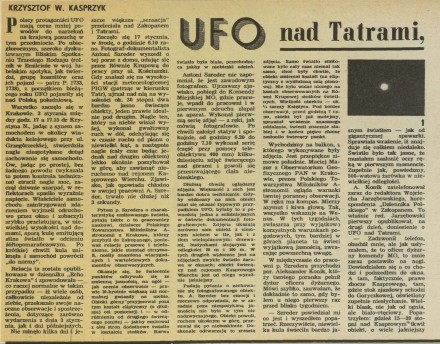 Ufo nad Tatrami, czyli uwaga na Wenus!