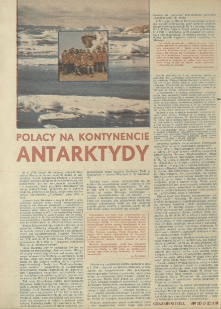 Polacy na kontynencie Antarktydy