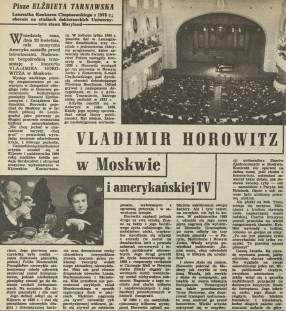 Vladimir Horowitz w Moskwie