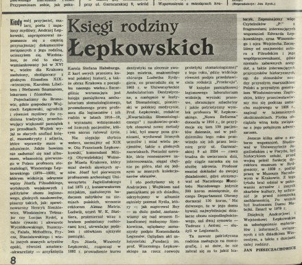 Księgi rodziny Łepkowskich