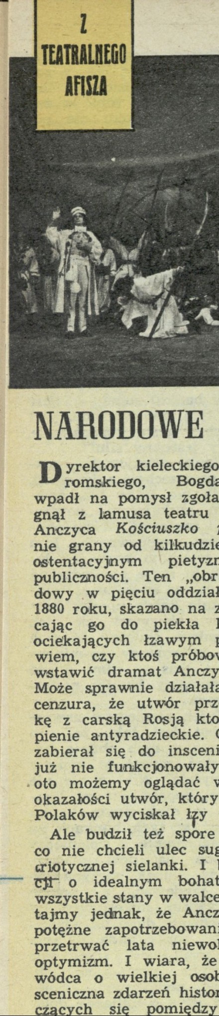 Z teatralnego afisza: narodowe obrazki