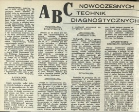 ABC nowoczesnych technik diagnostycznych