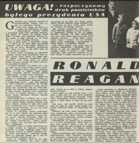 Ronald Reagan - to nie takie złe