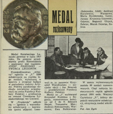 Medal rozlosowany