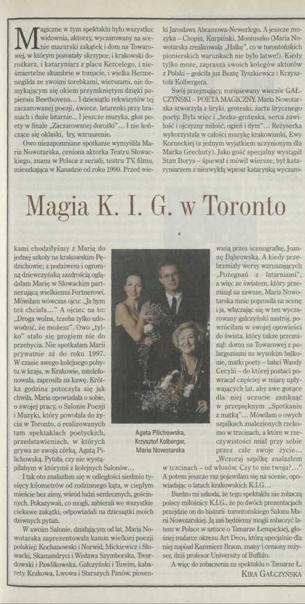 Magia K.I.G. w Toronto