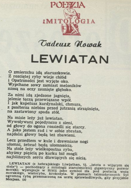 Poezja i mitologia: Lewiatan