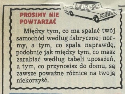 Prosimy nie powtarzać