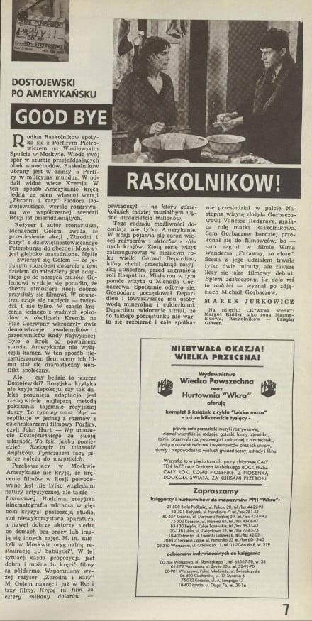 Good bye Raskolnikow