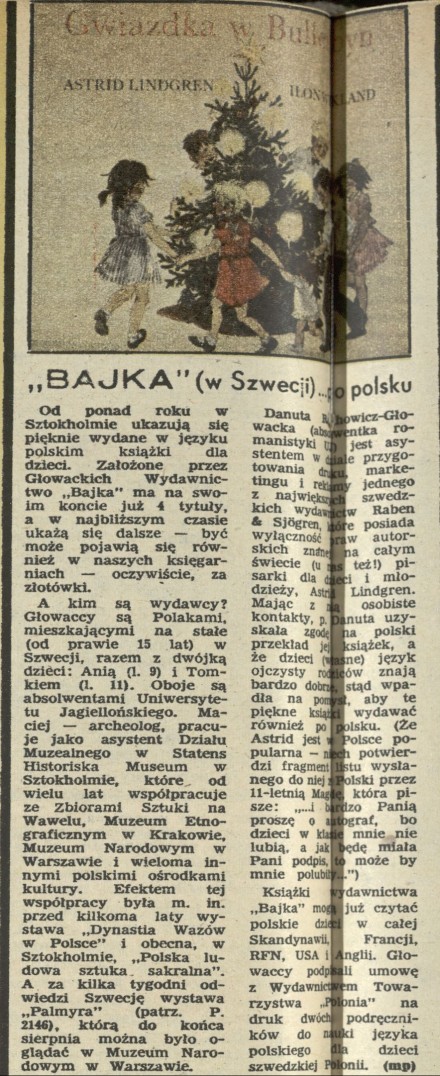 "Bajka" (w Szwecji) po polsku