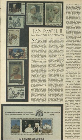 Jan Paweł II na znaczku pocztowym