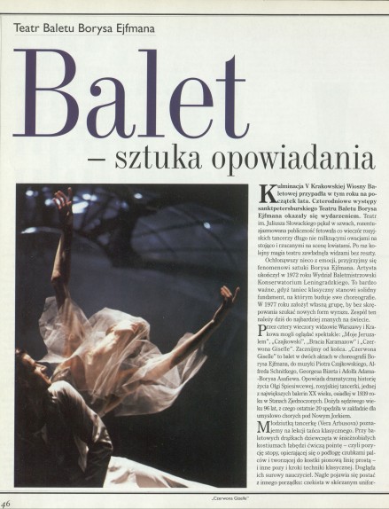 Balet - sztuka opowiadania