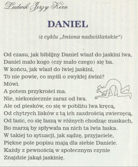 Daniel (z cyklu "Imiona nadwiślańskie")