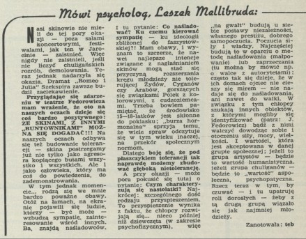 Mówi psycholog, Leszek Mellibruda