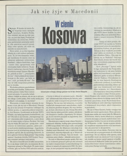 W cieniu Kosowa