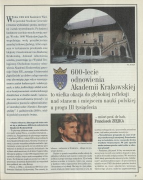 600-lecie odnowienia Akademii Krakowskiej