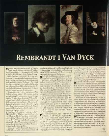 Rembrandt i Van Dyck