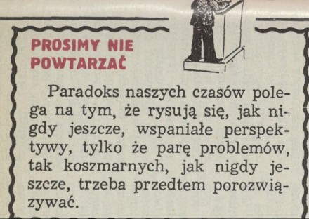 Prosimy nie powtarzać