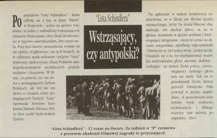 Lista Schindlera. Wstrząsający czy antypolski?