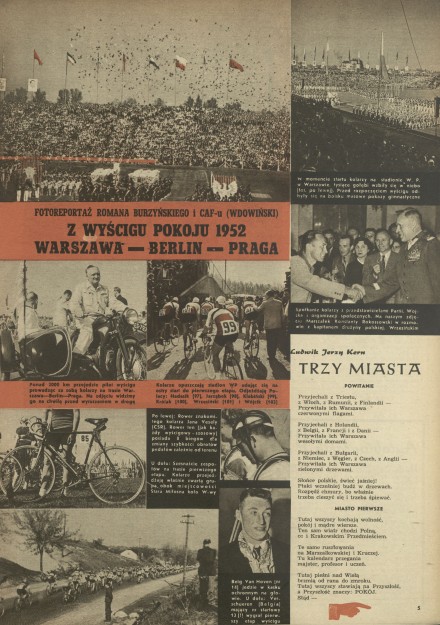 Z Wyścigu Pokoju 1952 Warszawa-Berlin-Praga