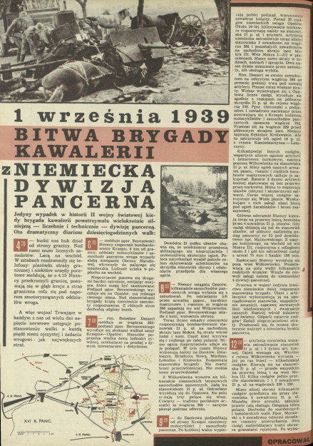 1 września 1939 – Bitwa Brygady Kawalerii z niemiecką Dywizją Pancerną