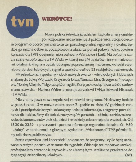 TVN wkrótce