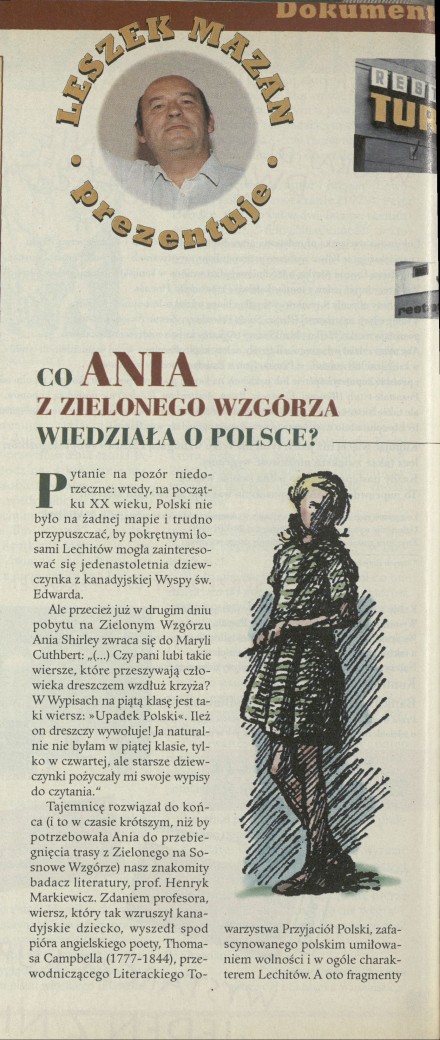 Co Ania z Zielonego Wzgórza wiedziała o Polsce?