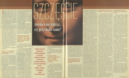 Szczęście - trzeba o nie walczyć, czy przychodzi samo?