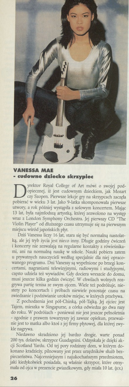 Vanessa Mae - codowne dziecko skrzypiec
