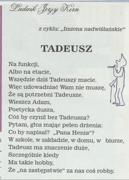Tadeusz (z cyklu: "Imiona nadwiślańskie")