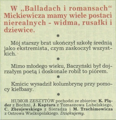 [W Balladach i romansach Mickiewicza...]