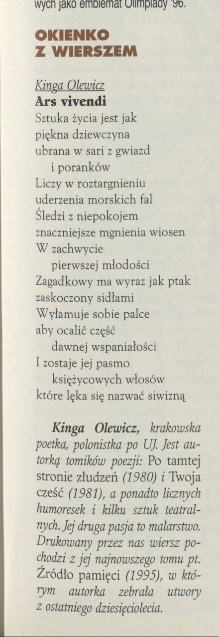 Okienko z wierszem