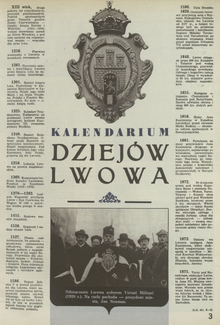 Kalendarium dziejów Lwowa