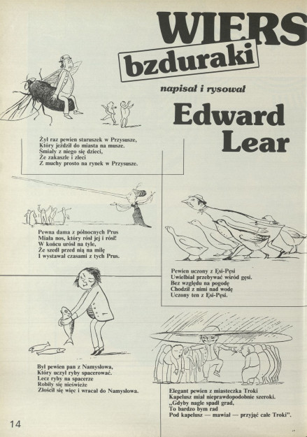 "Wierszaki bzduraki" – Edward Lear