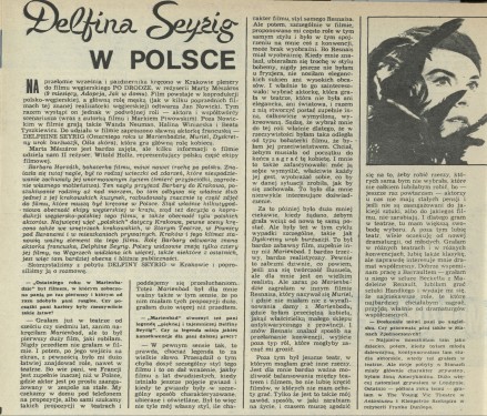 Delfina Seyrig w Polsce