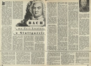 Bach ma dziś kwaterę w Stuttgarcie