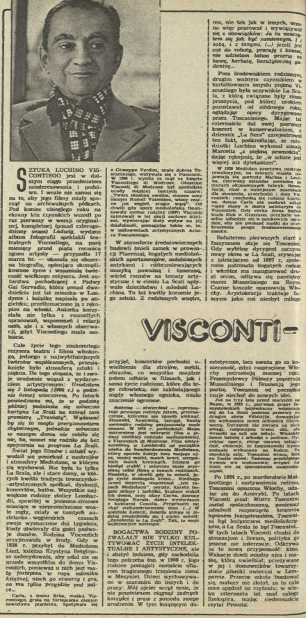 Visconti – człowiek i artysta