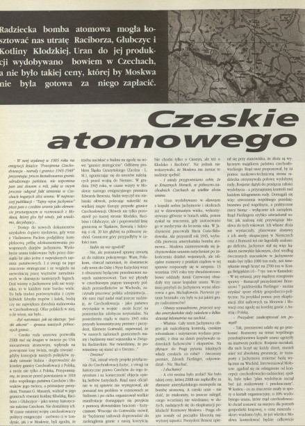 Czeskie korzenie atomowego grzyba