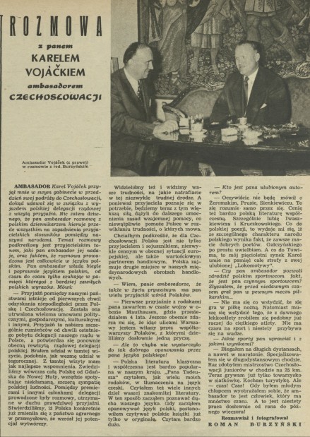 Rozmowa z panem Karelem Vojackiem ambasadorem Czechosłowacji