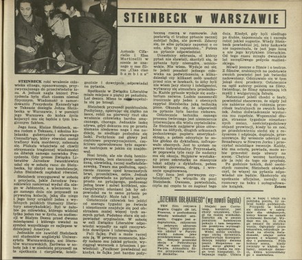 Steinbeck w Warszawie
