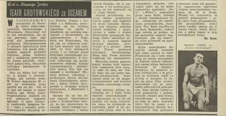 Teatr Grotowskiego za oceanem