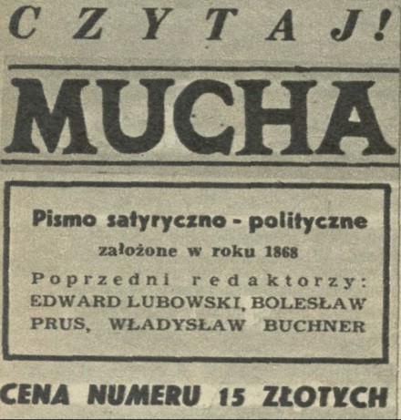 Czytaj! Mucha - pismo satyryczno-polityczne