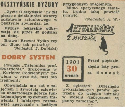 Olsztyńskie dyżury / Dobry system