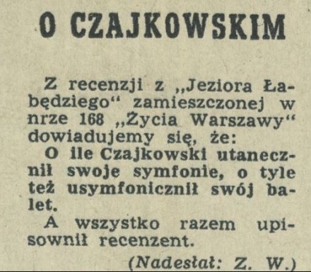 O Czajkowskim