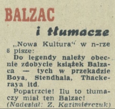 Balzac i tłumacz