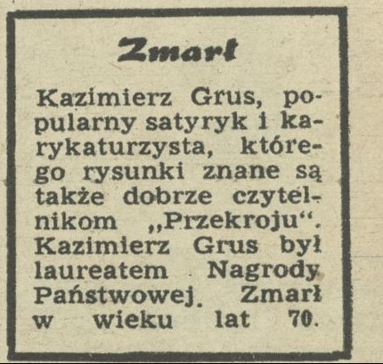 Zmarł Kazimierz Grus