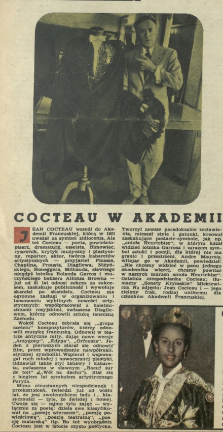 Cocteau w Akademii