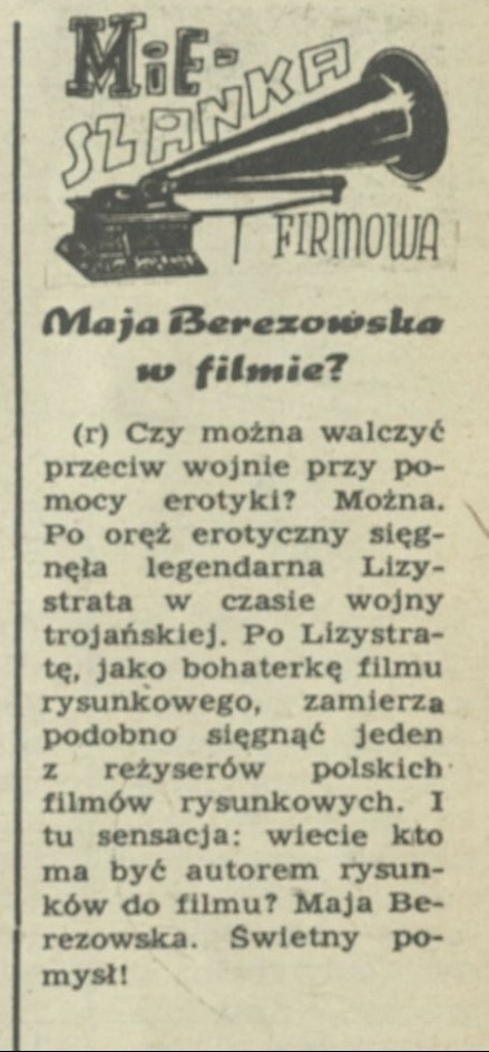 Maja Berezowska w filmie?