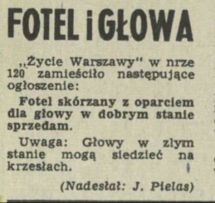 Fotel i głowa