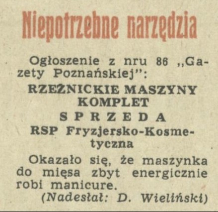 Niepotrzebne narzędzia