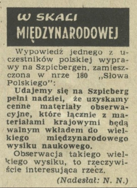 W skali międzynarodowej